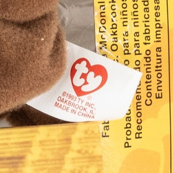Britannia The Bear 1999 McDonalds Ty Beanie Baby Rare Errors 1993 OakBrook Colle - Picture 2 of 4